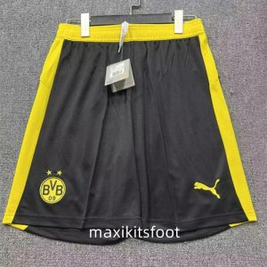Short de foot Dortmund 2025 2026 noir jaune