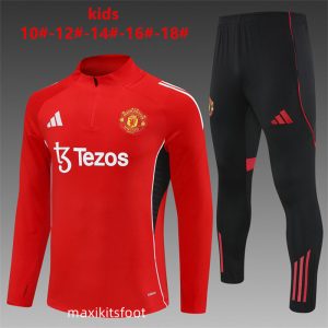 Survetement Manchester United Enfant 2025 2026 rouge