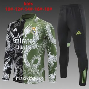 Survetement Real Madrid Enfant 2025 2026 Vert et noir