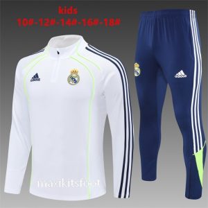 Survetement Real Madrid Enfant 2025 2026 blanc et bleu royal